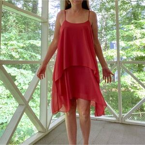 Flowing lined dress with tags